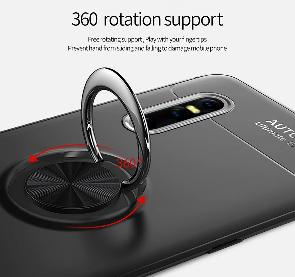 Роскошный мягкий ТПУ чехол для Vivo X27 бронированный магнитный автомобильный