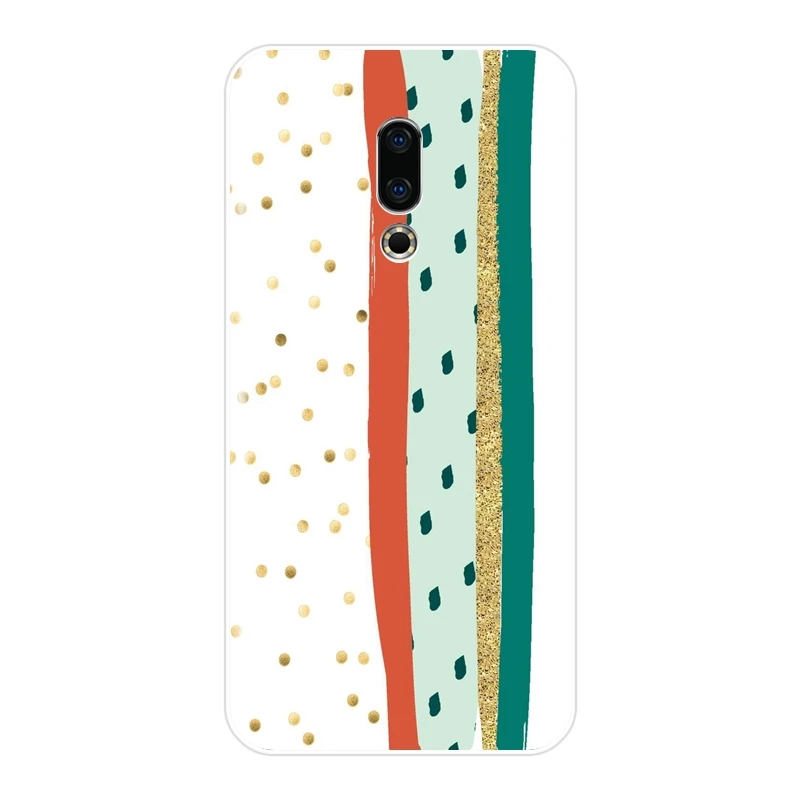 Задняя крышка для Meizu 16th 16x15 Lite 16 Plus мягкий силиконовый чехол в горошек полоску Pro 6
