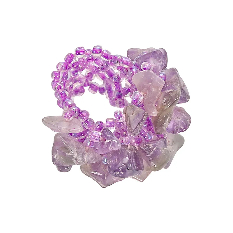 LEADERBEADS Women's Trendy Colorful Resin Stone Rings Summer Beach Party Jewelry Girl's Bohemian Handmade Beads Accessory |
