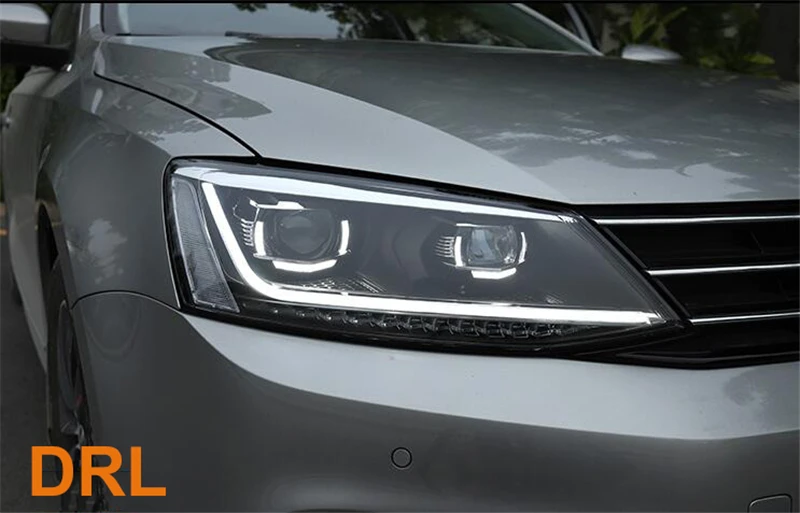 Автомобильный Стайлинг для фары для Volkswagen Jetta 2012- для Jetta MK6 светодиодный комплект фар HID светодиодный биксеноновый объектив СВЕТОДИОДНЫЙ drl динамические поворотные огни