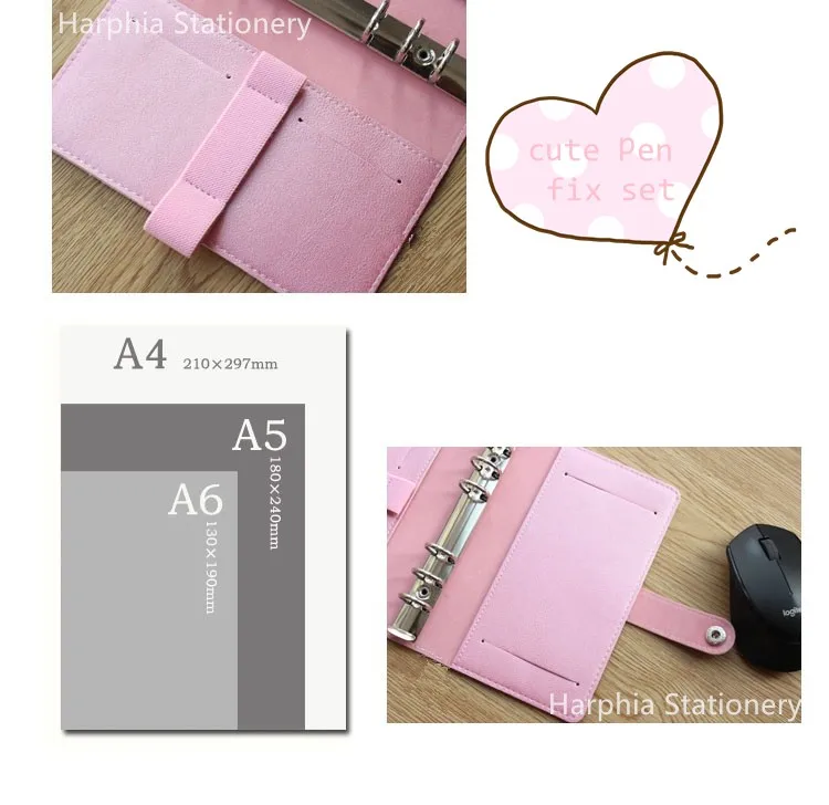 Creative специальный школьные принадлежности A5 A6 многоразового notebook милый ежедневник 25 мм связующего кольцо планы на г