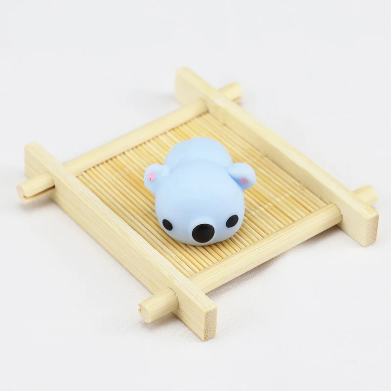 DIY одиночный мини меняющий цвет мягкий милый кот антистрессовый шар сжимающий Моти поднимающийся абрект мягкий липкий снятие стресса Забавный подарок - Цвет: blue bear