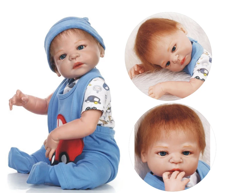 Кукла новорожденная силиконовая NPK 23 дюйма 57 см|alive dolls|reborn boy dollsboy doll |
