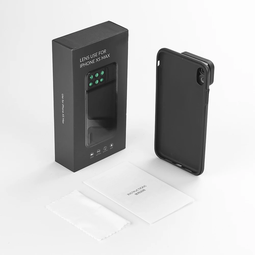 Чехол для объектива камеры iPhone XS Max XR рыбий глаз Широкоугольный макро объектив