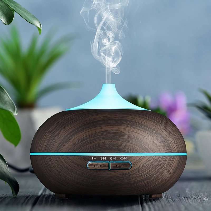Diffuserlove Cool Mist Humidifier 300ml Wood Grain Usb Ultrasonic Aroma Essential Oil Diffuser for Office Bedroom Living Room | Дом и сад