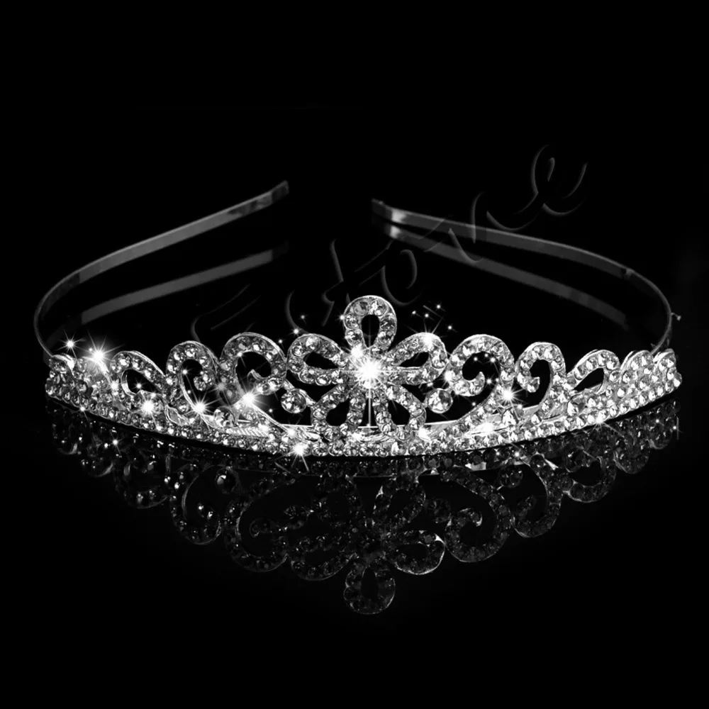 Элегантная Свадебная Корона со стразами тиара на торжество повязка голову для