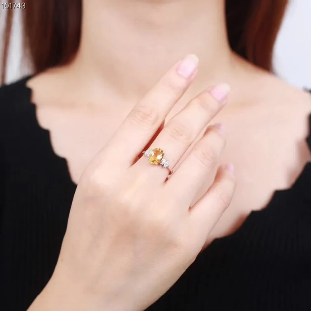 

hot sale 2019 new-designed fashionable natural gem jewelry 925 sterling silver amethyst purple crystal adjustable ring for women