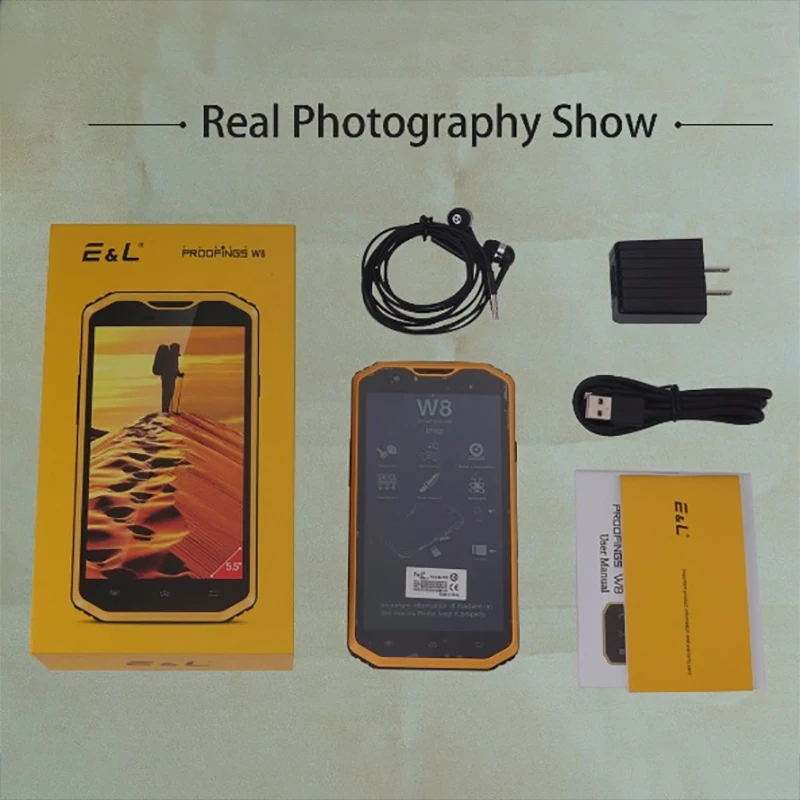 E & L W8 прочный смартфон 5 дюймов HD ips 4G сенсорный мобильный телефон MTK6753