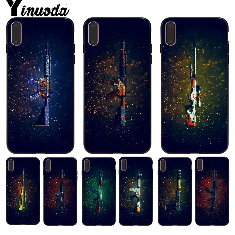 Снайперская винтовка Yinuoda AWP Asiimov CSGO популярный дизайн чехол для Apple iPhone 8 7 6 6S Plus X XS