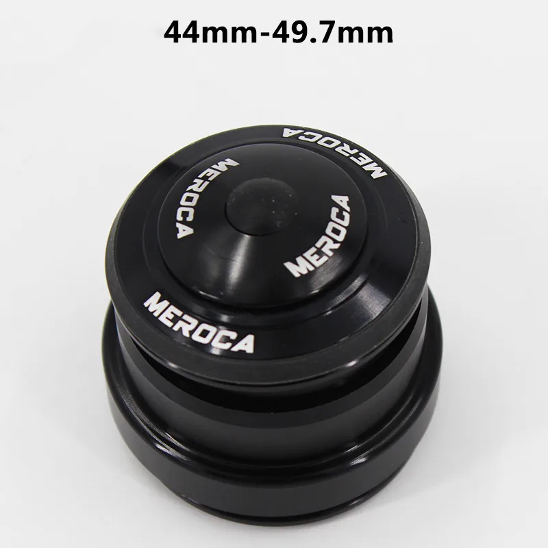 black MEROCA 44-49,7 мм велосипедный герметичный Подшипник для рулевой колонки гарнитура для горного велосипеда встроенный Велоспорт запястье коническая группа чаша группа 28,6 мм прямой - Цвет: black