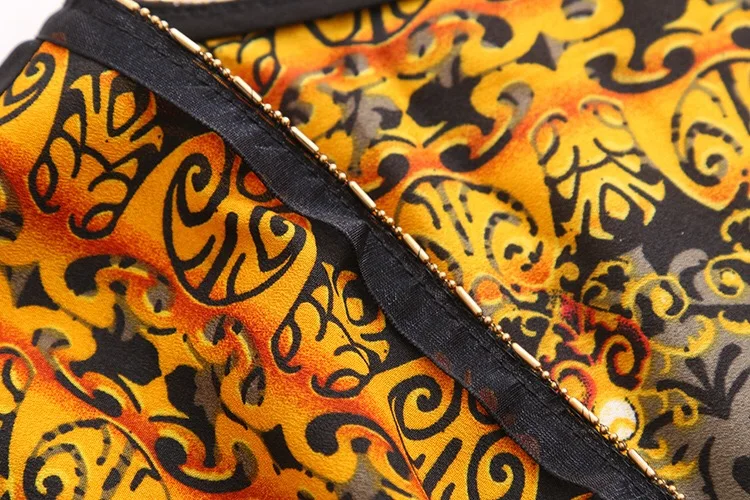 Женское платье с коротким рукавом длинное цветочным принтом и треугольным