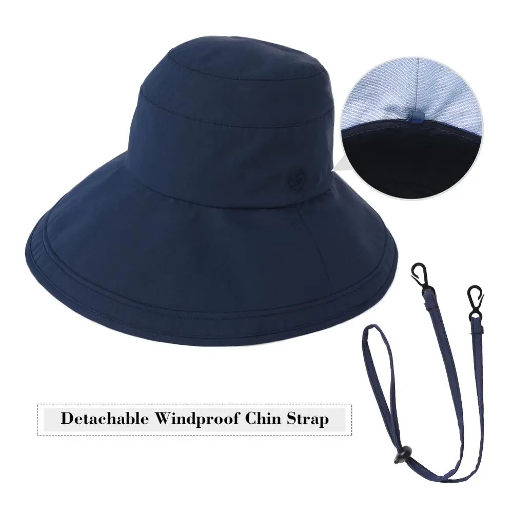 FANCET женская летняя пляжная шляпа от солнца с широкими полями Регулируемая