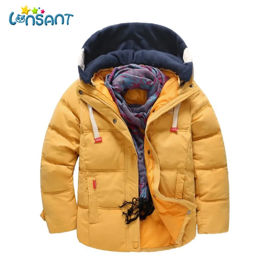 Yellow LONSANT/куртки; пальто для маленьких мальчиков; ветрозащитное пальто на молнии; топы для малышей; зимняя одежда; теплая одежда; детская куртка; Прямая поставка; De15 - Цвет: Yellow