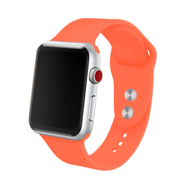 Желтые ремешки для часов 42 мм для Apple Watch 38 мм универсальный резиновый ремешок на запястье ремешок сменный силиконовый