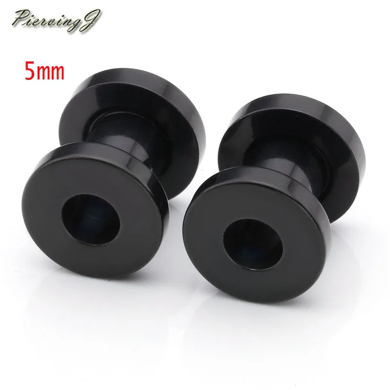 PiercingJ Нержавеющая сталь винт Туннели для ушей носилки Expander Kit 8ga(3 мм), 4ga(5 мм) вид датчики, серебристый/золотистый/черный