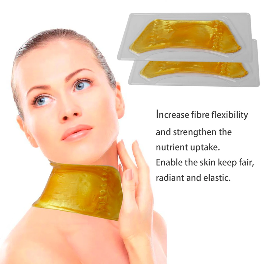 24 К золото коллаген Face pack анти старения средства ухода за кожей шеи маска разглаживает морщины ручной воск набор косметических средств акне маска Увлажняющий глаз патчи