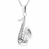 minicremation memorial jewelry saxophone horn chain necklace cremation ash urn keepsake pendant eternity funeral ash locket
