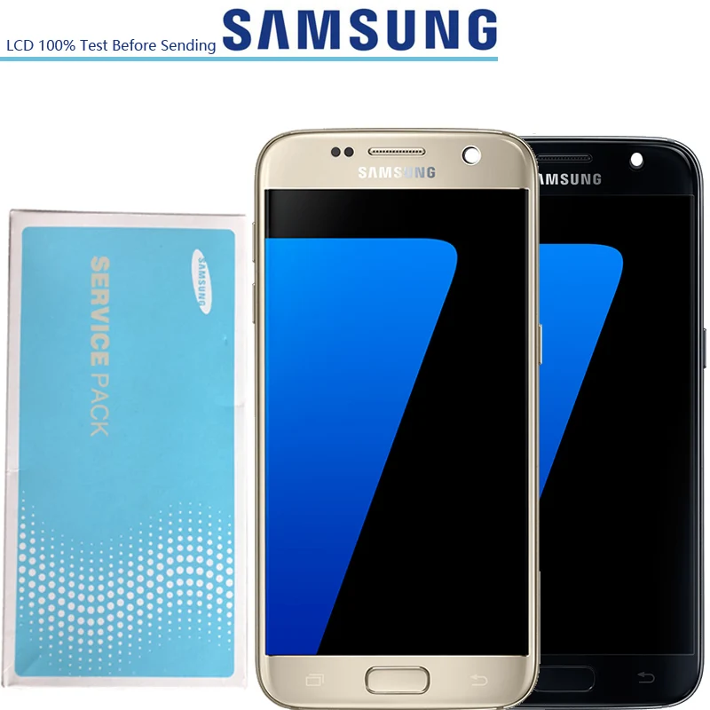 2560*1440 5 1 &quotSuper Amoled ЖК-дисплей для samsung GALAXY S7 G930A G930F SM-G930F Замена Дисплей Сенсорный