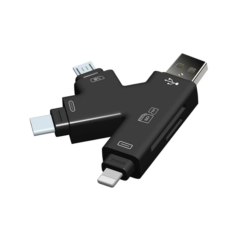 USB TF SD адаптер кардридер для Lightning Android Type C OTG смарт-карт памяти iPhone ноутбука