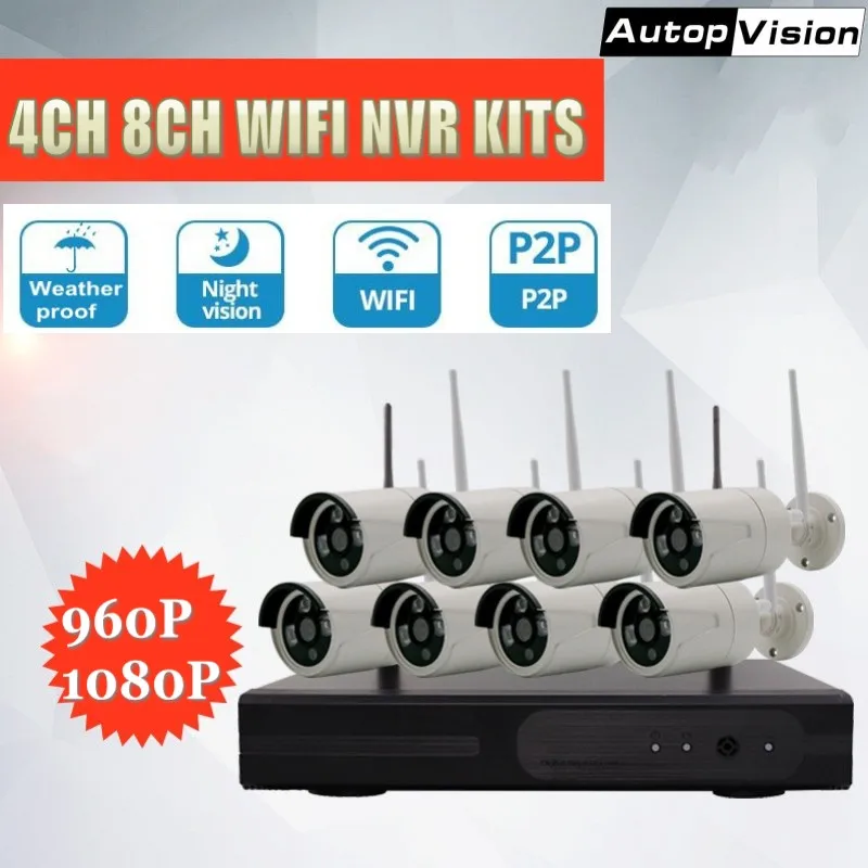 4CH 960 P H.265 Беспроводной NVR видеокамера с Wi-Fi Системы 1" монитор WIFI NVR наборы наружного видеонаблюдения IP Камера системы видеонаблюдения