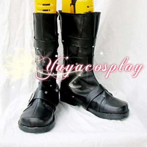 Freeshipping Monochrome Factor Akira Nikaido PU Leather Cosplay Boots shoes #58441 Custom made for Halloween Christmas|shoe rope|boot menshoe zone