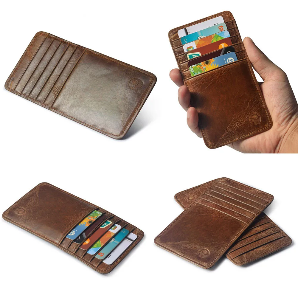 Новый тонкий держатель для кредитных карт мини кошелек ID Чехол сумка Черный