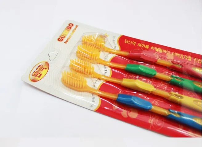 

Fast ship way Retail pack(4pcs)healthy protable nano bamboo Anion Charcoal health dual adult toothbrush,person care