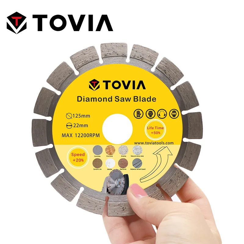 TOVIA Диск алмазный отрезной сегментный ф 125х22 2 мм. тонкий сухое резание MATRIX Professional