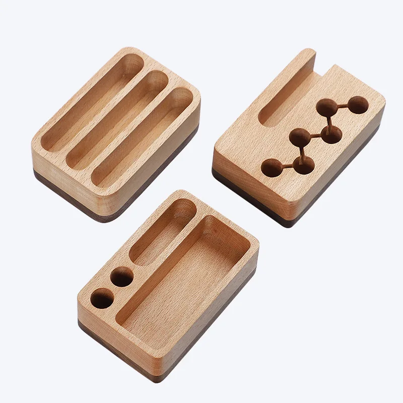 

Original Wooden Table Card Case Pen Holder Personality Storage Box Office Business Card Holder Desktop Stationery Storage