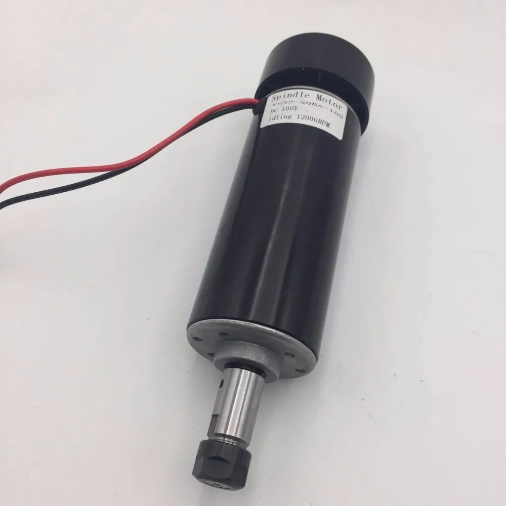 500 W Матовый шпиндель мотор-редуктор постоянного тока четырехтактный двигатель с воздушные охлаждением ER11 12000 об/мин для роутер для самостоятельной сборки для резьбы и шлифовки