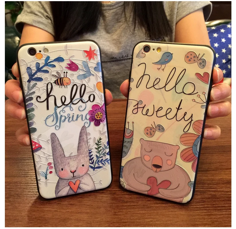 5 xiaohuo высокого класса 3D с объемным помощи телефона Shell для Apple iPhone 7 Чехол Мода