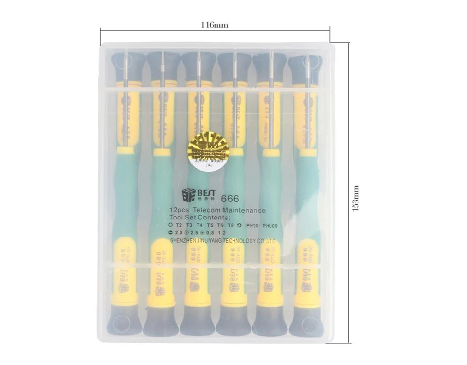 12 шт./компл. отвертка P2 P5 0,8 1,2 Pentalobe Y 2,0 1,2 1,5 2,0 Phillips пониженной T3 T4 T5 T6 для Macbook Air/Pro телефон ремонт