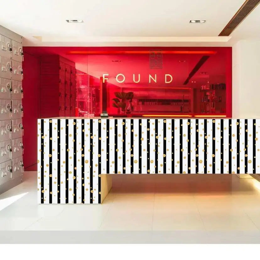 Модные черно белые полосатые обои 3d самоклеющиеся вертикальные в полоску ПВХ