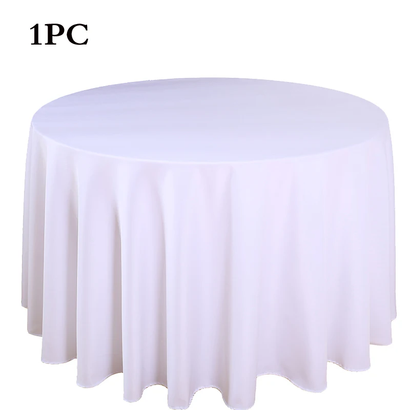 Фабричная розетка 1 шт полиэстер бесшовная Свадебная круглая скатерть машинная