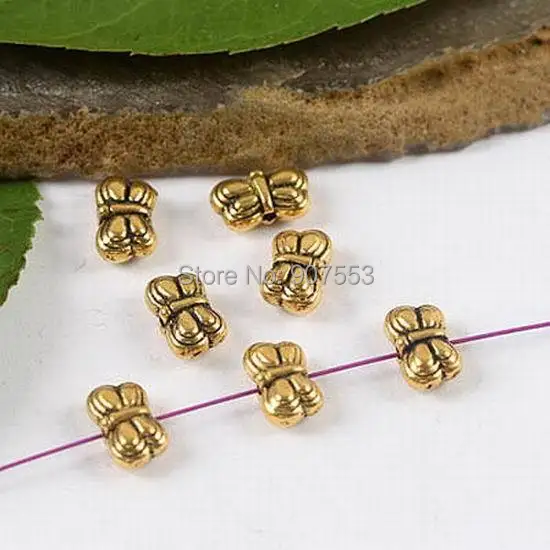

200pcs dark gold-tone butterfly spacer beads h1974