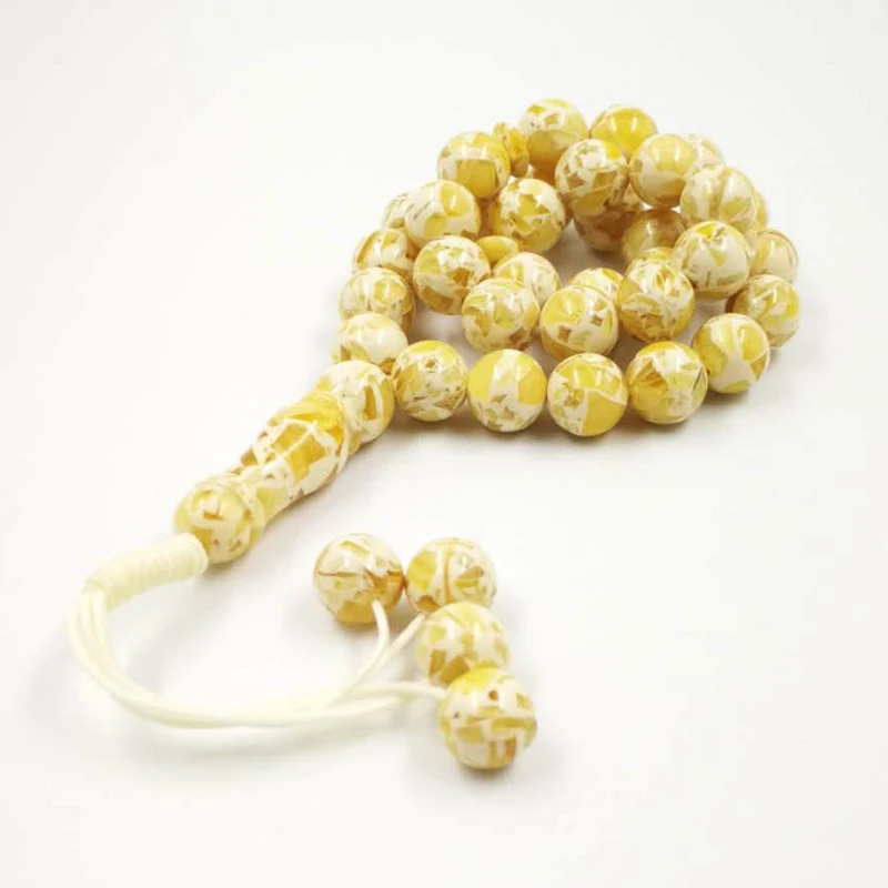 Аромат Tesbih Ambers желтый цвет Мужские Tasbih исламские четки Sobh Mulsim Ароматические браслеты
