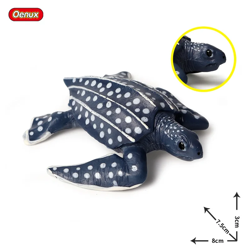 1 piece Oenux Морская жизнь животные Дельфин Краб Акула Модель черепахи экшн-фигурки Океан морской аквариум миниатюрные развивающие игрушки - Цвет: 1 piece
