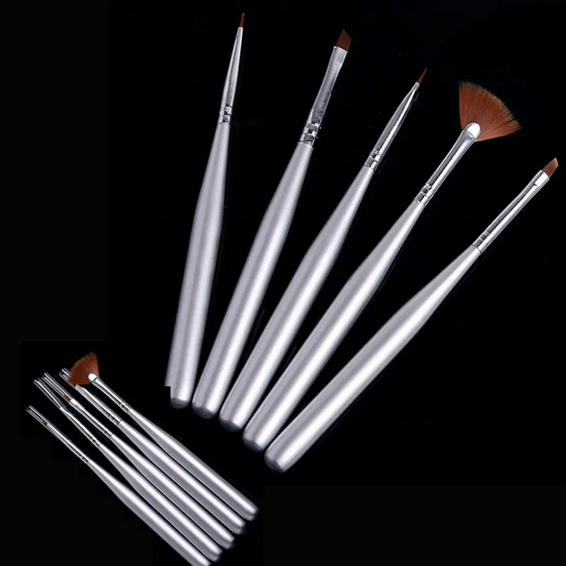 5 шт. кисти для маникюра нанесения гель лака|tools painting|nail dotsnail tools |