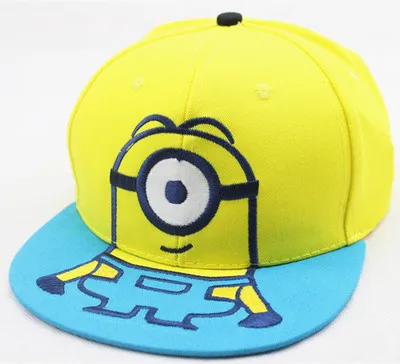Genbitty/детская бейсболка с мультипликацией регулируемая желтая миньонами для