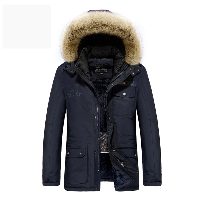 Dark Blue Новая зимняя куртка, мужские парки, пальто, толстая теплая флисовая куртка с капюшоном, USB инфракрасное Отопление, электрическая теплая куртка, Мужская одежда - Цвет: Dark Blue