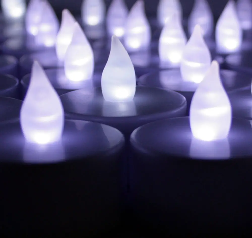 12 шт. белый ledtea свечи свет на батарейках Беспламенного мерцание электронные день