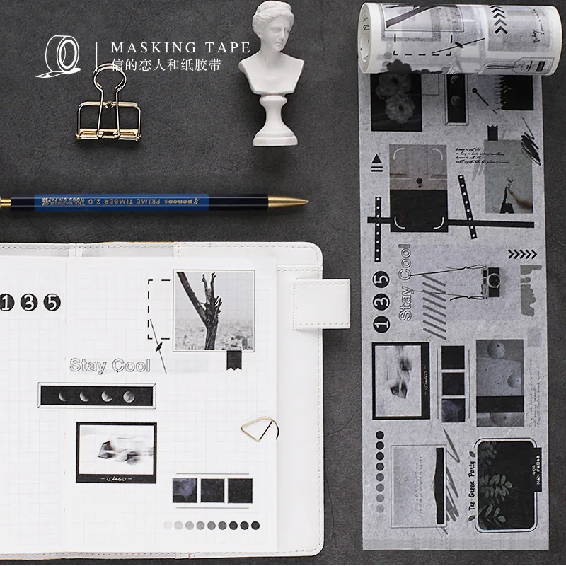 Суперширокая разноцветная декоративная клейкая лента для фотобумаги 10 см |