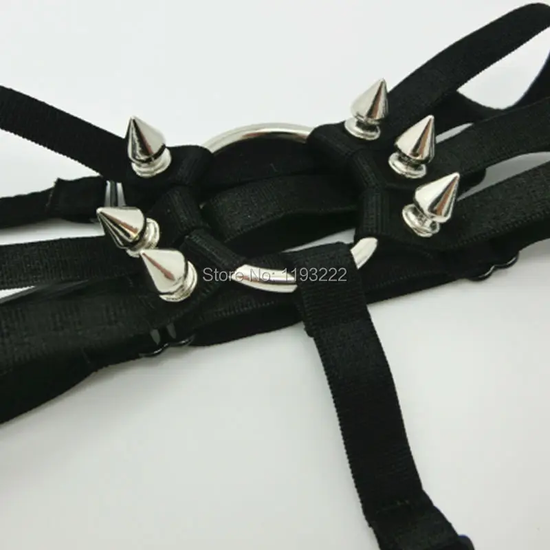 Сексуальная Панк Рок Шипованная заклепка нейлон Эластичный Харадзюку ручная