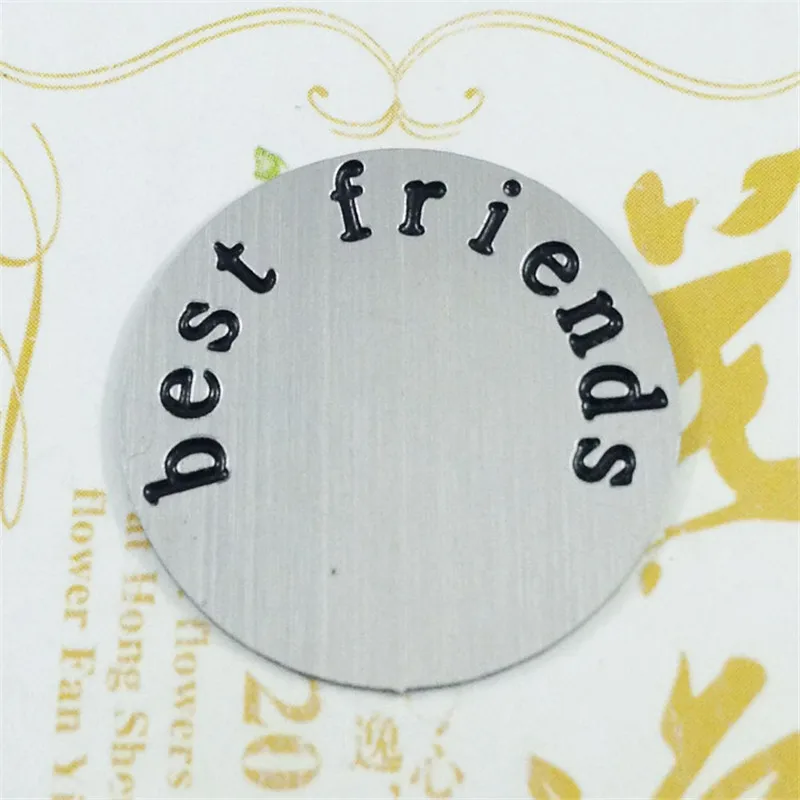 22 мм &quotлучшие друзья&quot серебристого цвета с плавающей медальон таблички