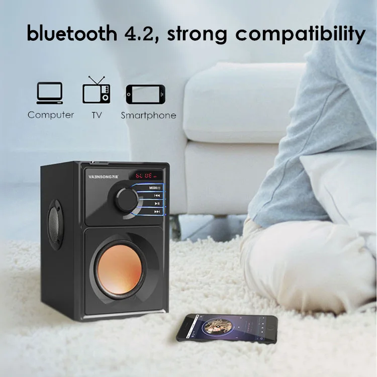 2500 мАч 2,1 стерео Деревянный bluetooth динамик портативный сабвуфер 10 Вт дорожный открытый динамик s FM радио Mp3 бас громкий динамик колонка