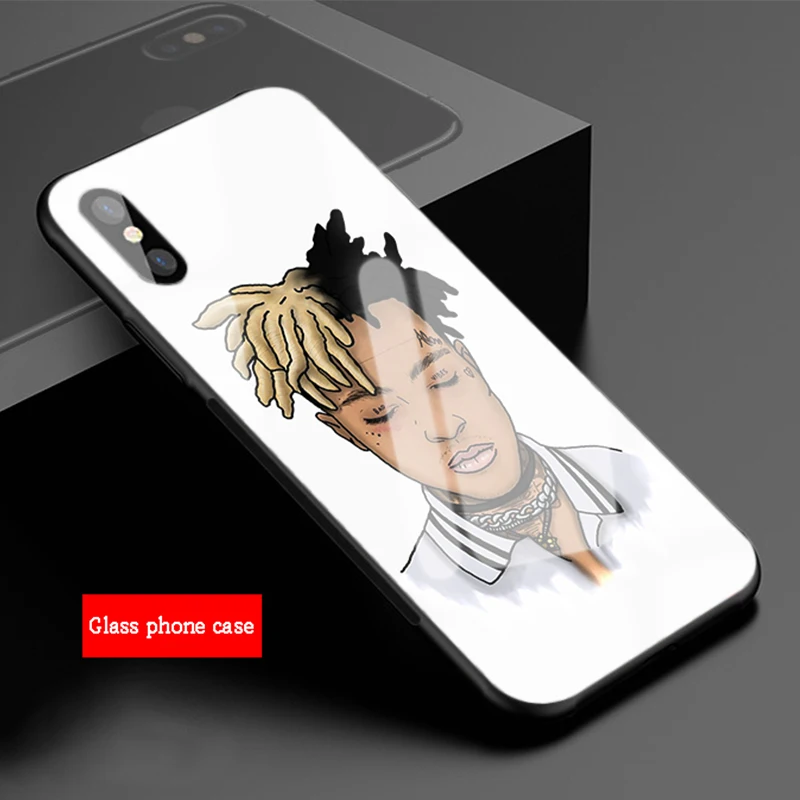 Rap Singer XXXTentacion MC закаленное стекло телефон чехол для iPhone 6 plus 7 8 5 5S 5C SE X XS XR Max |
