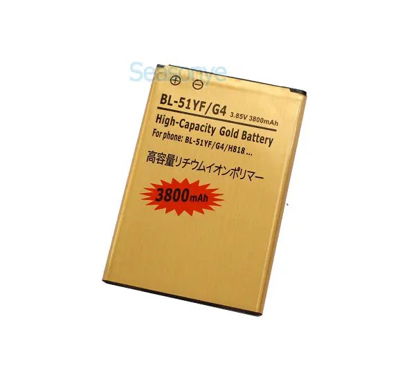 Seasonye 3800mAh BL-51YF Золотая запасная батарея для LG G4 H818 H818N VS999 F500 F500S F500K F500L H815 + код