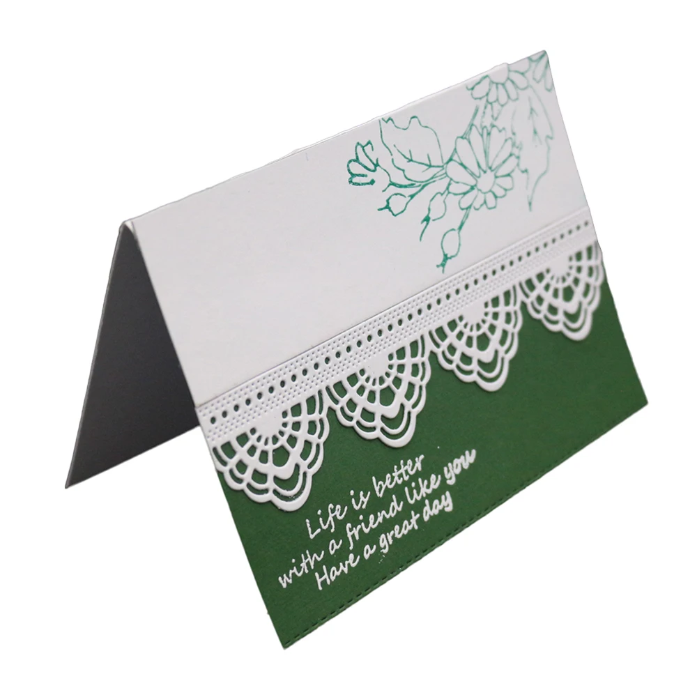 Hemere Metal Cutting Dies New 150*36mm Lace strip Frame Embossing Die for Making DIY Creat Scrapbooking Craft Cards Cut Stencils | Дом и сад