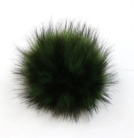 Green Новинка, 10, 13 см, искусственный полиэстер, Меховые помпоны, зимние пушистые Помпоны из искусственного меха, Меховые помпоны для вязаных шапок, шапки, шапки - Цвет: Green