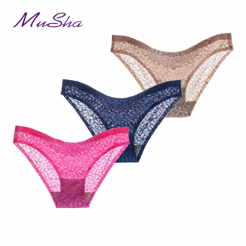 3 штуки в партии! Горячая распродажа! Бикини сексуальные кружевные трусики